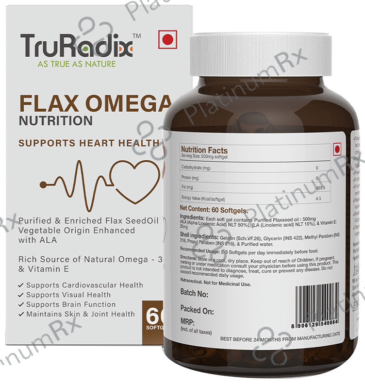 TruRadix Flax Omega Nutrition Softgel