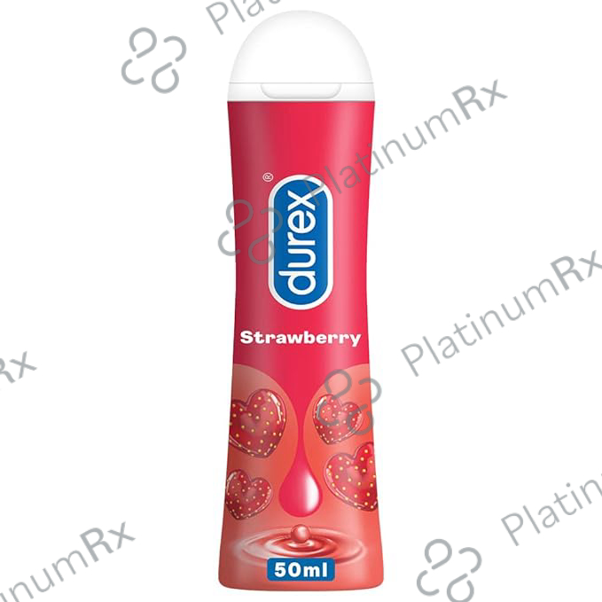 Durex Lube Strawberry Flavoured Lubricant Gel for Men & Women 50ml