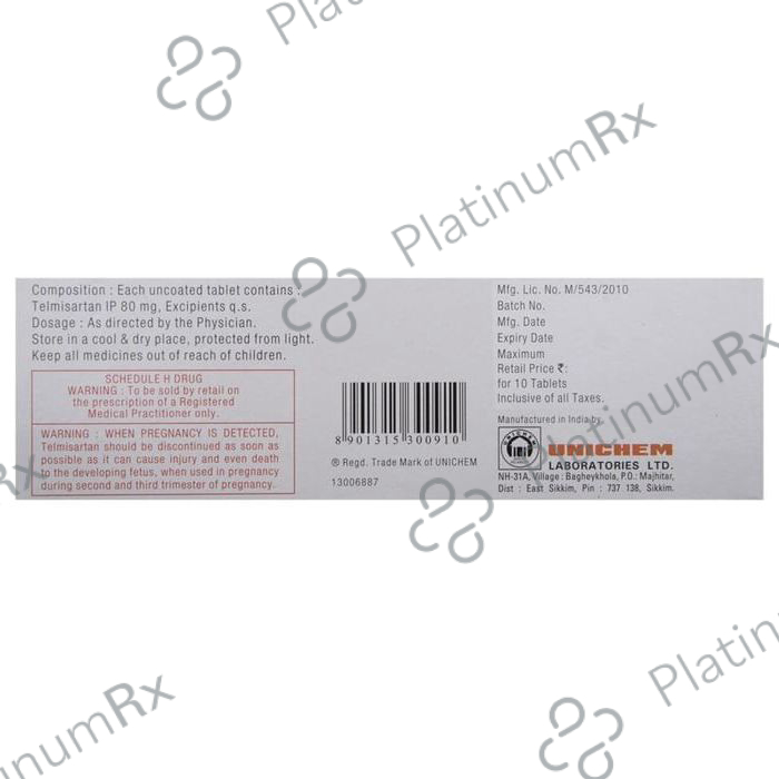 Telsar 80mg Tablet 10s