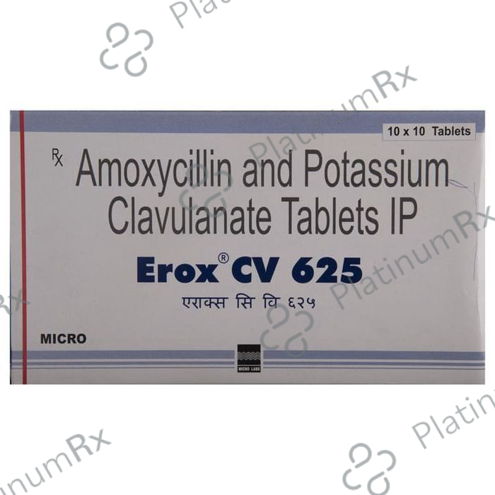 Erox CV 625mg Tablet 10s