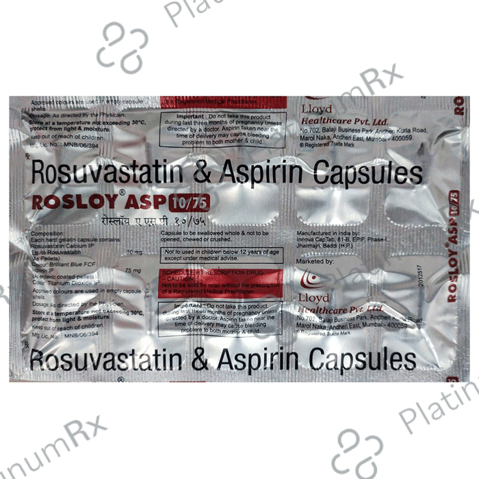Rosloy ASP 10/75mg Capsule 15s