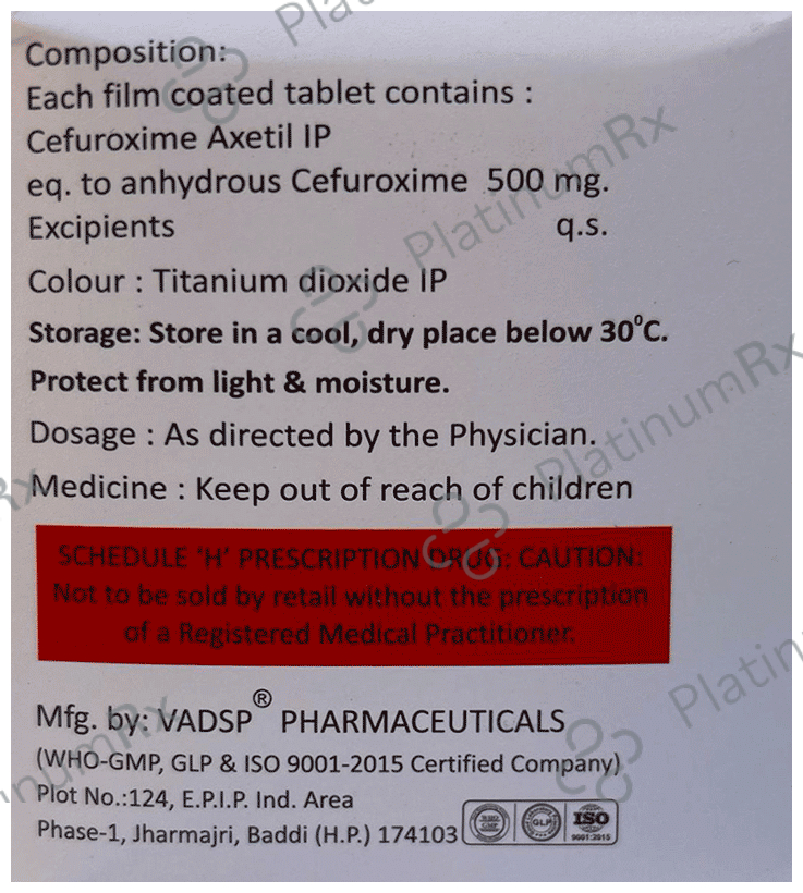 Cefuhalt 500 Tablet