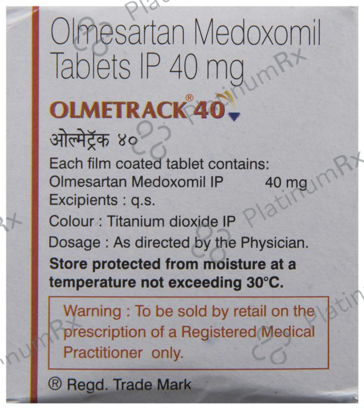 Olmetrack 40mg Tablet 10s