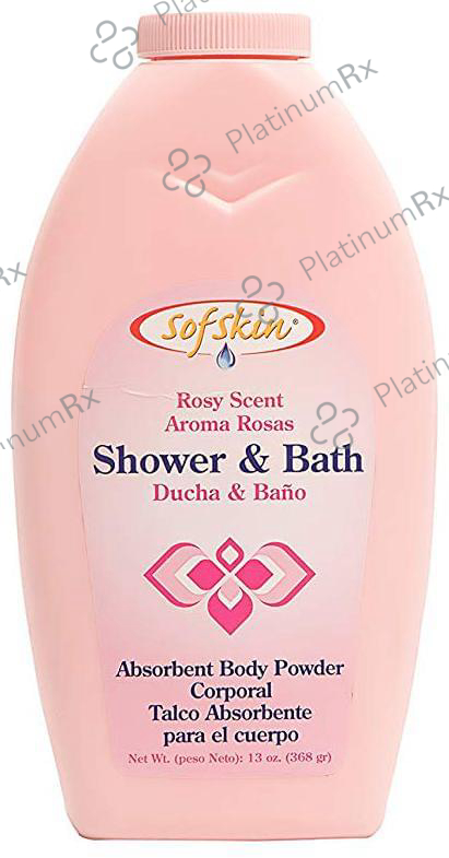 Sofskin Shower & Bath Body Powder with Rosy Scent