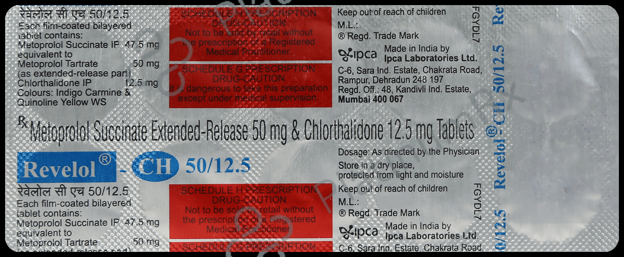 Revelol-CH 50mg/12.5mg Tablet ER