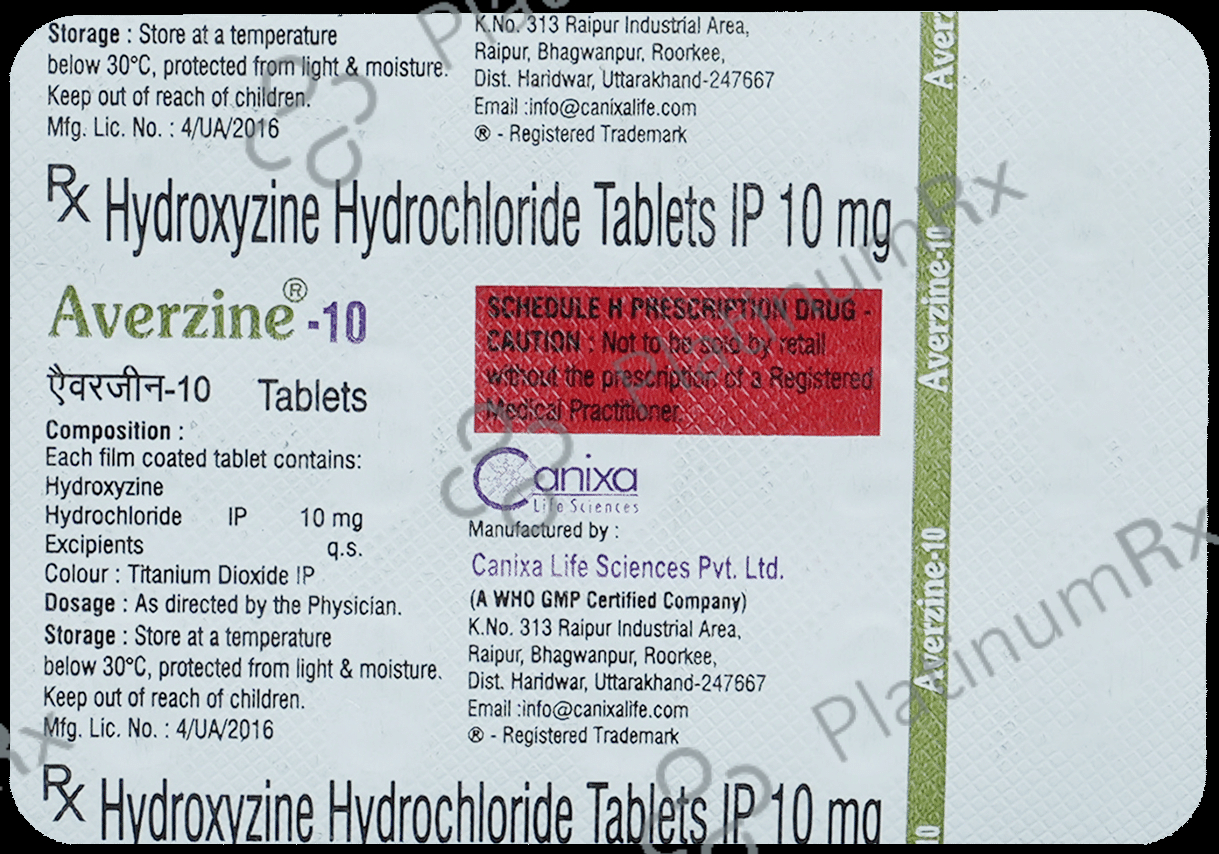 Averzine 10mg Tablet 15s