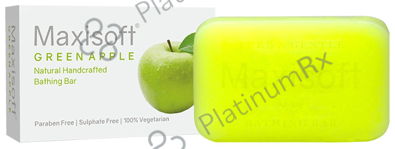 Maxisoft Green Apple Bathing Bar (75gm Each) 6 units