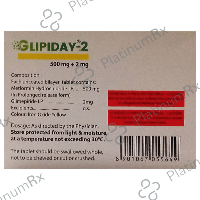 Glipiday 2 Tablet PR