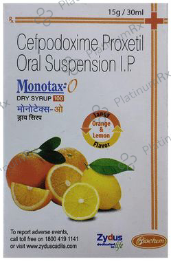 Monotax O 100 Dry Syrup Tangy Orange & Lemon