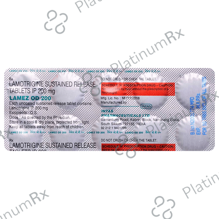 Lamez OD 200mg Tablet SR 10s