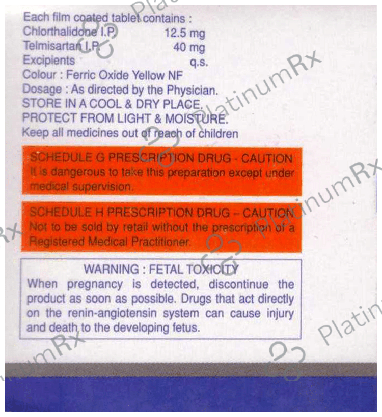Telsar CH 12.5/40mg Tab 10s