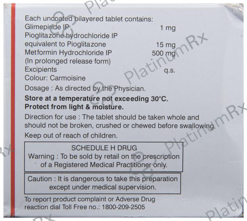 Gluconorm PG 1/500/15mg Tablet PR 15s