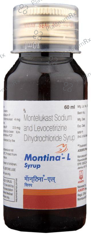 Montina L 2.5/4mg Syrup 60ml