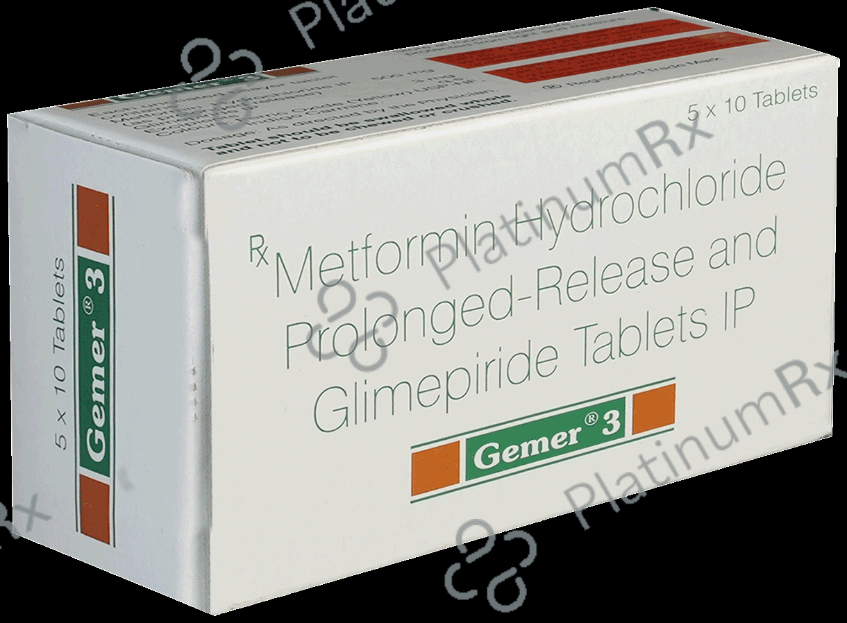 Gemer 3/500mg Tablet PR 10s