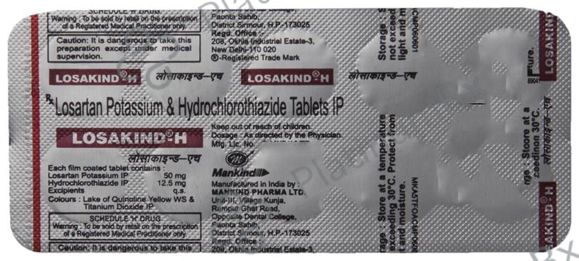 Losakind H 12.5/50mg Tablet 10s