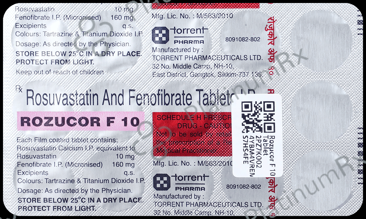 Rozucor F 160/10mg Tablet 15s
