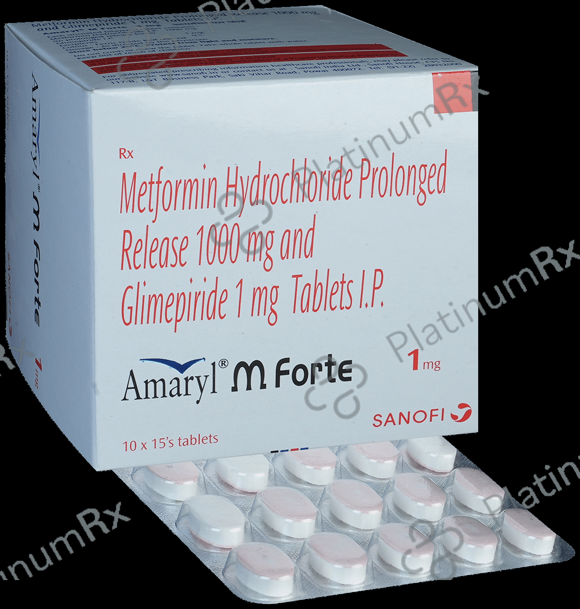 Amaryl M Forte 1/1000mg Tablet PR 15s