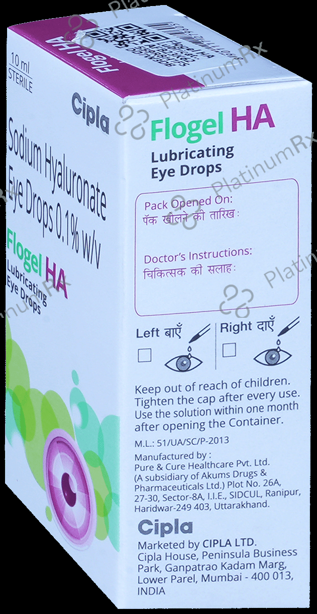 Flogel HA 0.1% Lubricating Eye Drop 10ml