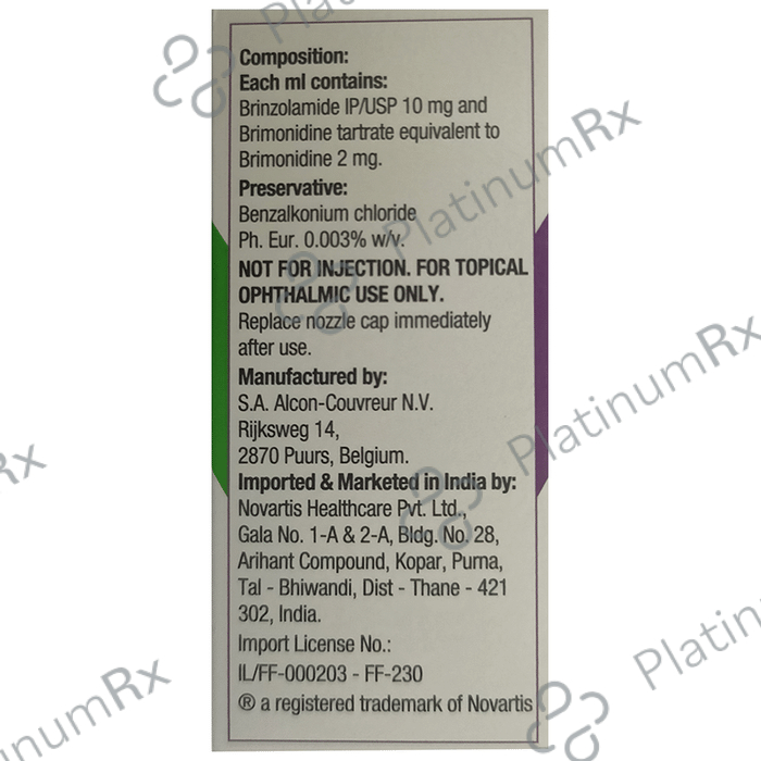 Simbrinza Ophthalmic Suspension 5ml