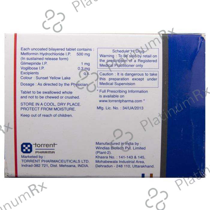 Trivoglitor Forte 1/500/0.3mg Tab SR 10s