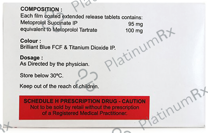 Met XL 100mg Tablet ER 20s