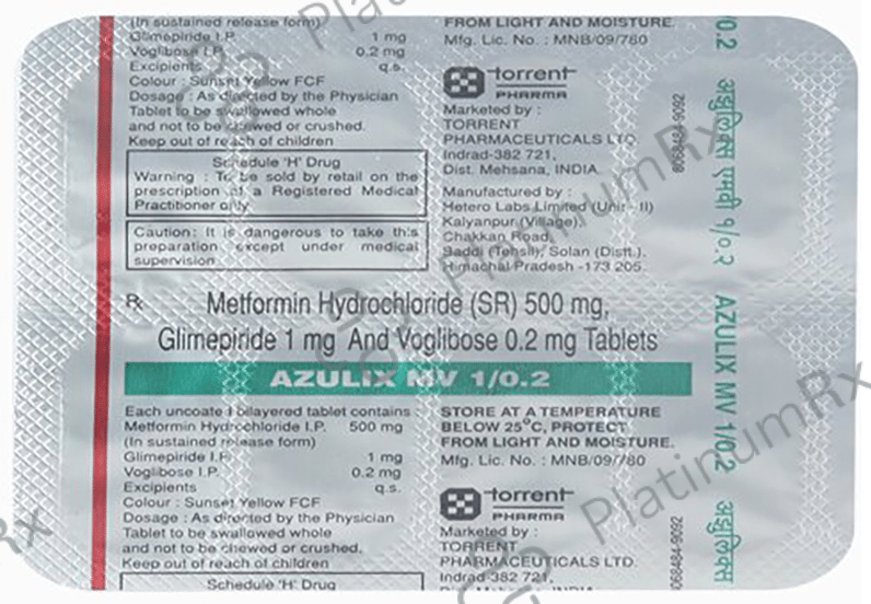 Azulix MV 1/500/0.2mg Tablet SR 10s