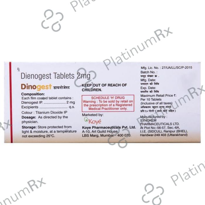 Dinogest 2mg Tablet 10s