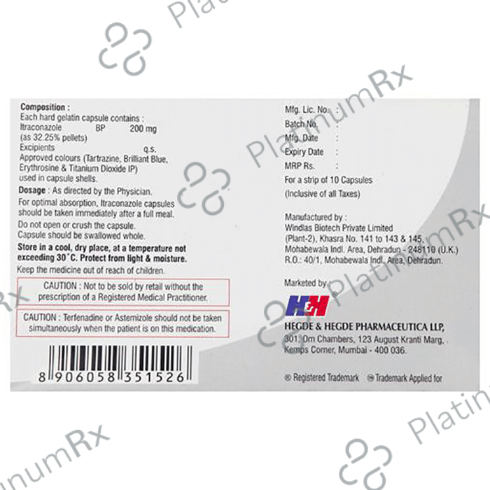 Itzhh 200mg Capsule 10s