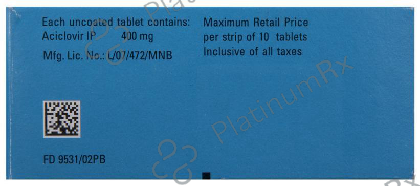 Zovirax 400mg Tablet 10s