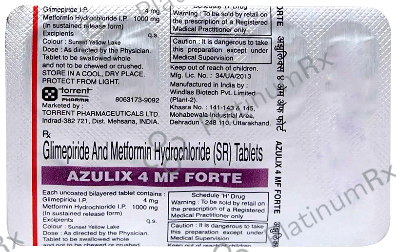 Azulix 4 MF Forte 4/1000mg Tablet PR 10s
