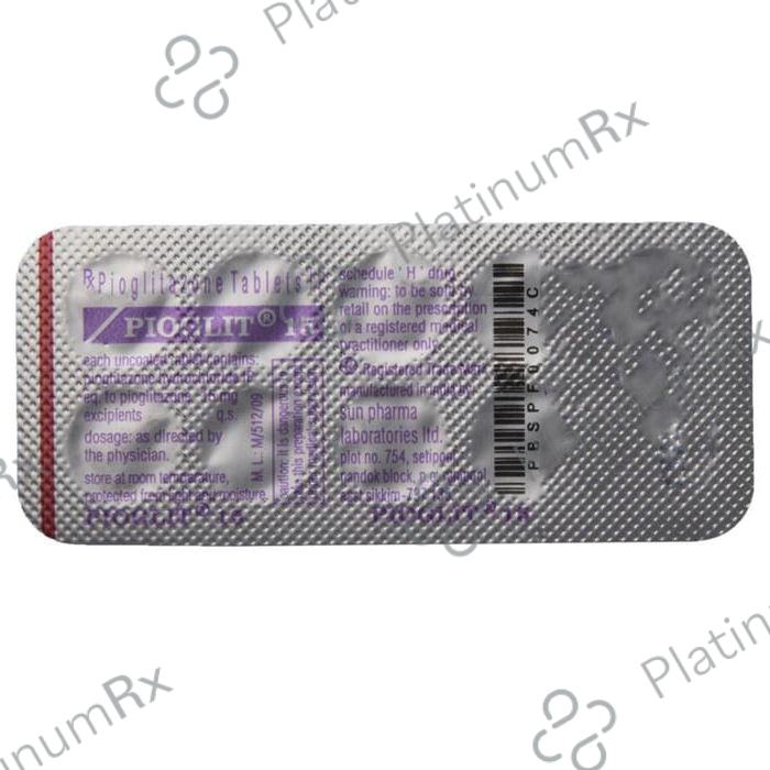 Pioglit 15mg Tablet 10s
