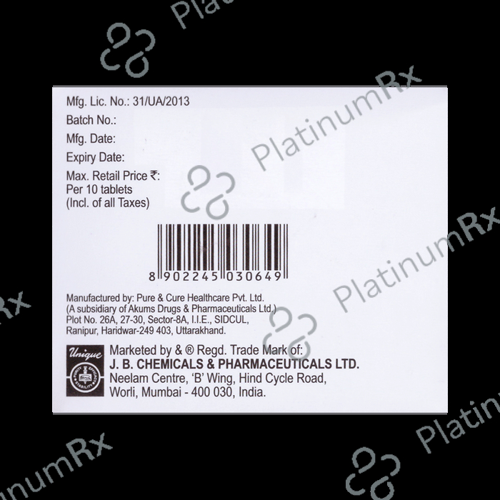 Cilacar TM 10/50/40mg Tablet ER 10s