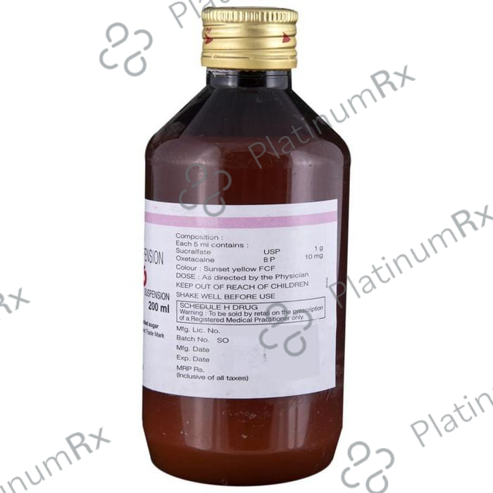 Sucral O 10/1000mg Suspension 200ml
