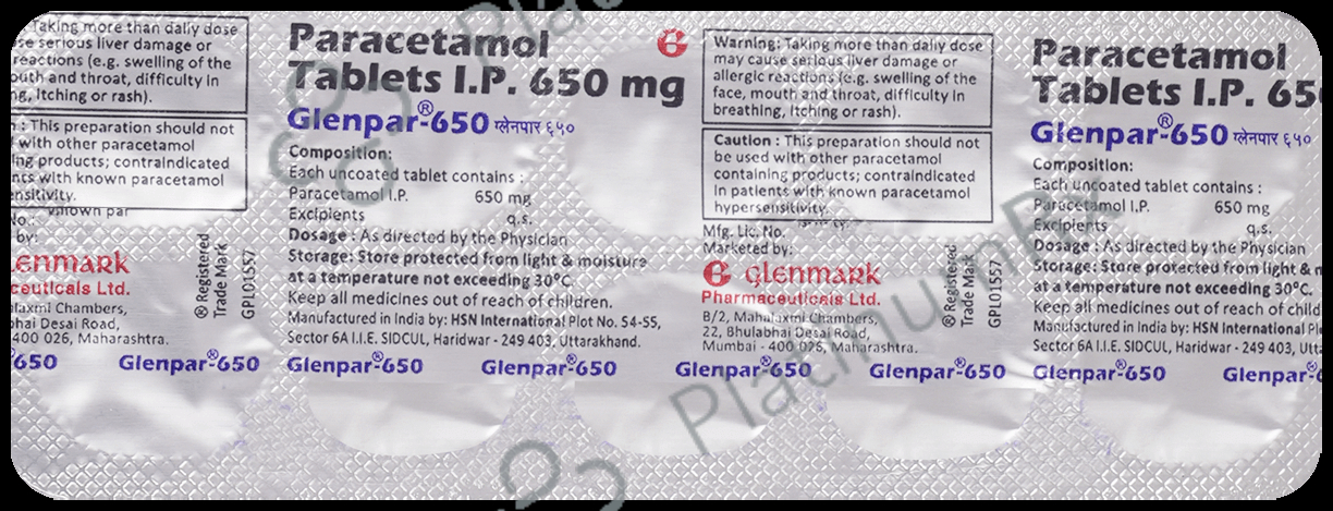 Glenpar 650mg Tablet