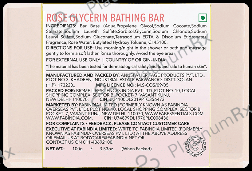 Fabessentials Rose Glycerin Bathing Bar