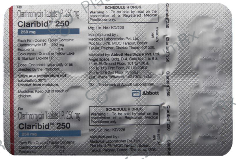 Claribid 250mg Tablet 10s