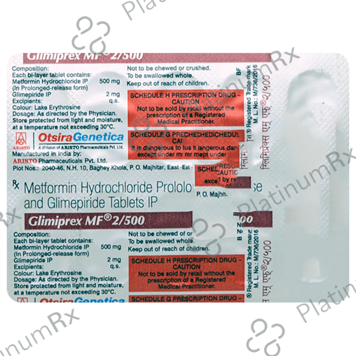 Glimiprex MF 2/500 Tablet PR 10 Tablet PR