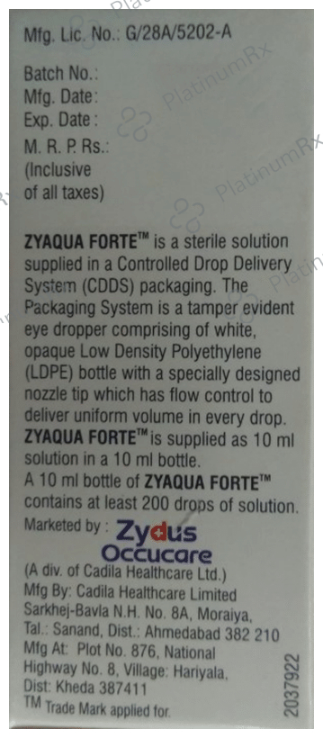 Zyaqua Forte Eye Drop