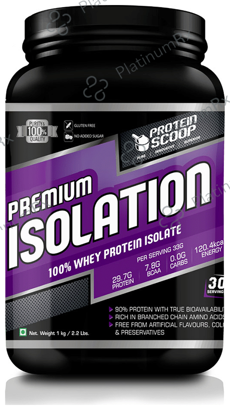 Protein Scoop Premium Isolation 100% Whey Protein Isolate Powder Strawberry 1 kg