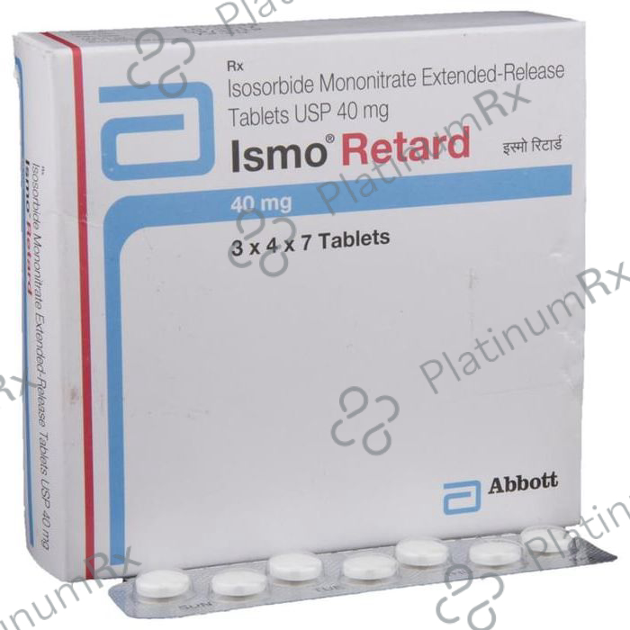 Ismo Retard 40mg Tablet ER 7s