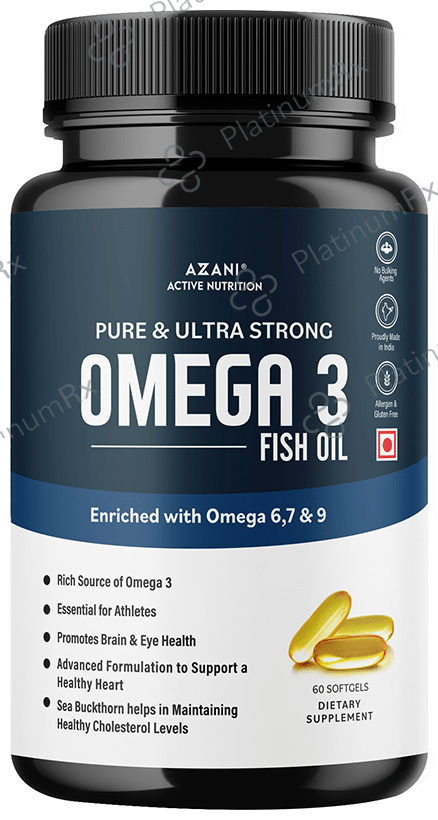 Azani Active Nutrition Pure & Ultra Strong Omega 3 Fish Oil Softgel