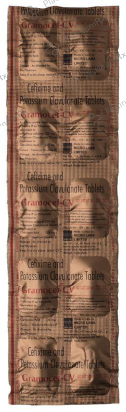 Gramocef CV 200/125mg Tablet 10s