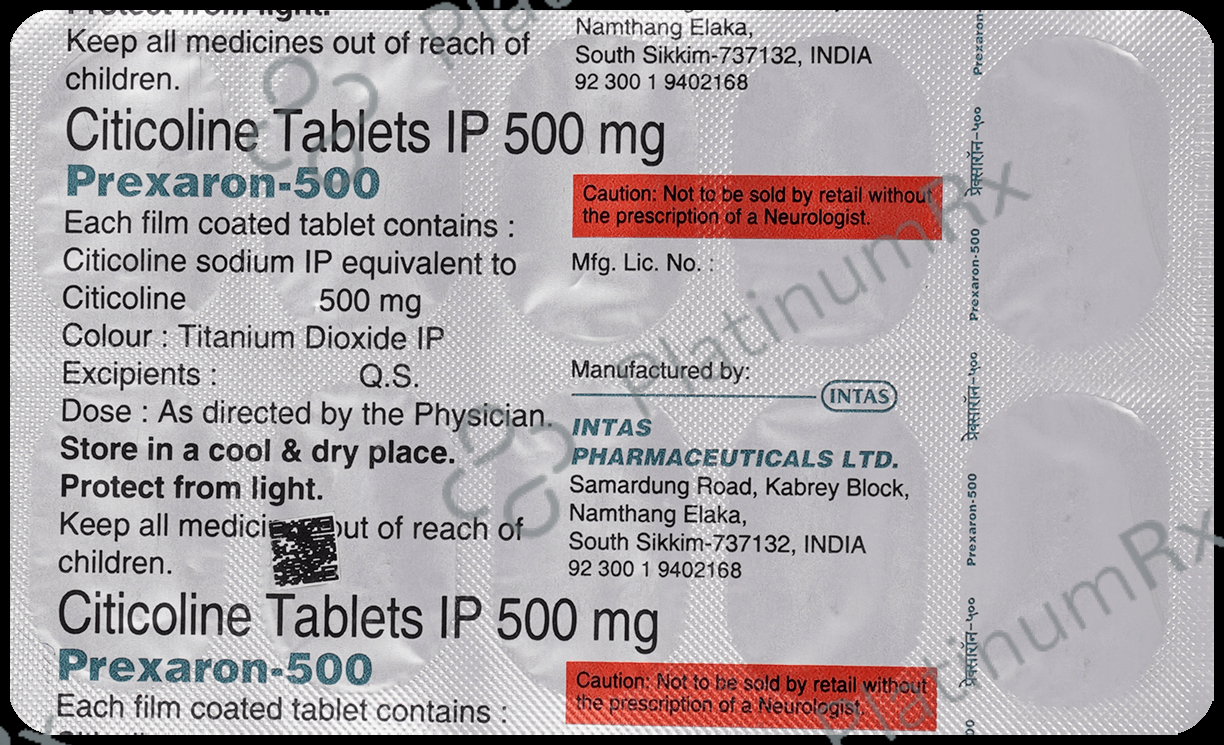 Prexaron 500 Tablet