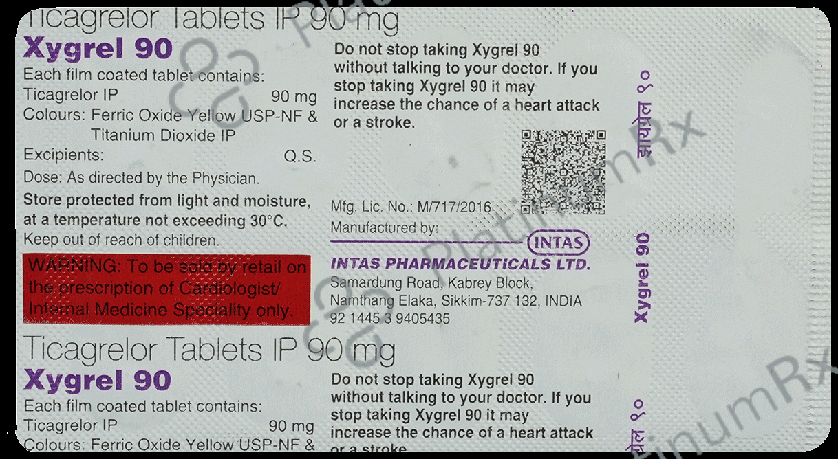 Xygrel 90mg Tablet 10s