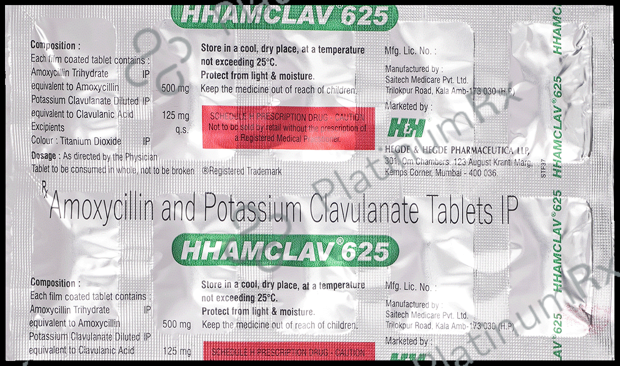 Hhamclav 500/125mg Tablet 10s
