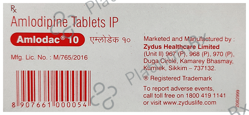 Amlodac 10mg Tablet 30s