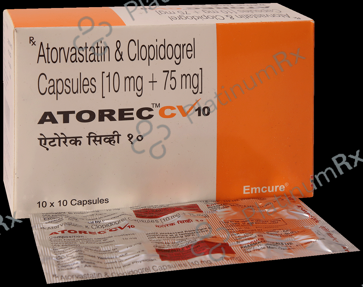 Atorec CV 10/75mg Capsule 10s