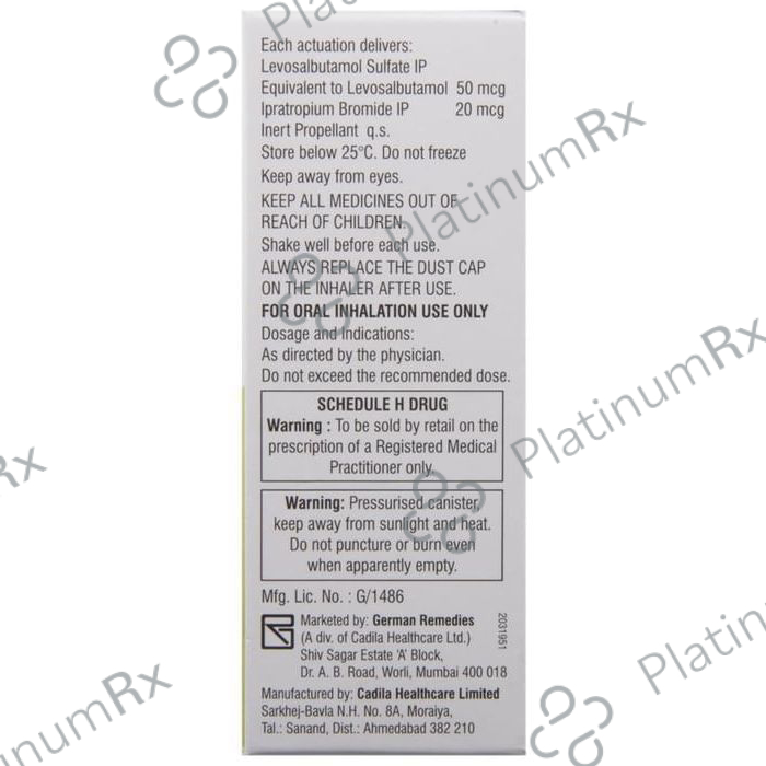 Combimist L CFC Free Inhaler 20/50mcg 200MDI