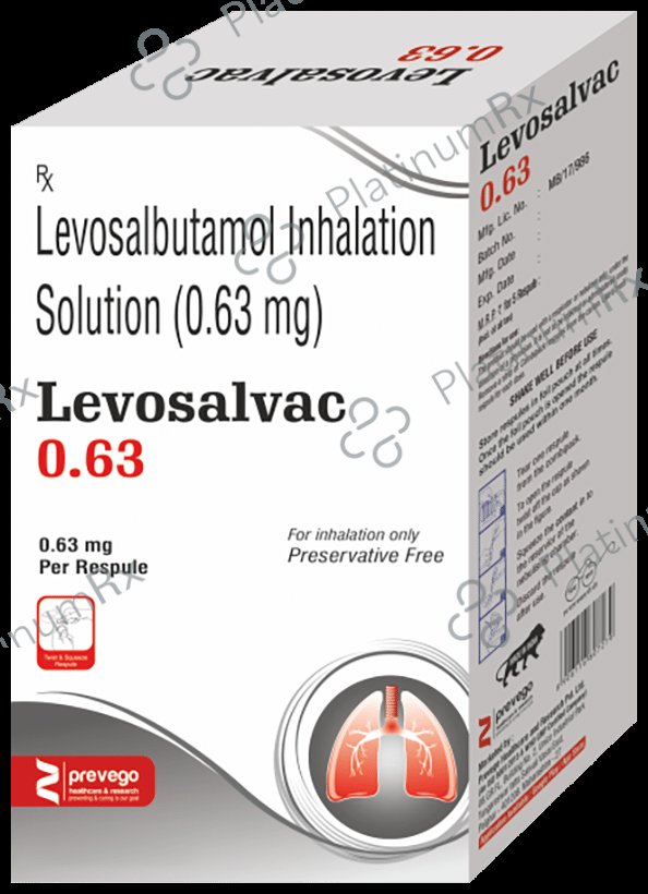 Levosalvac 0.63mg Respules
