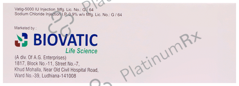 Vatig 5000 IU HP Injection Combi Pack